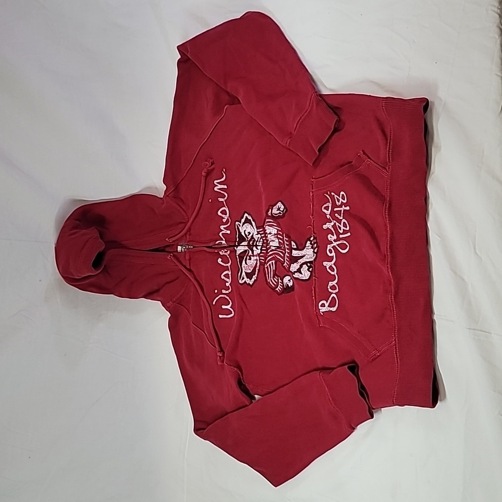CAMP DAVID Wisconsin Badgers 1848 1/2 Zip Pullover Sweatshirt Size Medium
